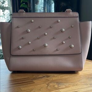 Henri Bendel Pink Studded Satchel